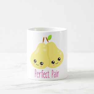 Mug Kawaii Pear Couple Parfait Paire Funny Pun