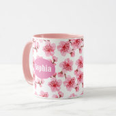 Mug  kawaii pink cherry blossoms (Devant gauche)