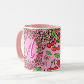 Mug Kawaii Red Cherry Vibes Cute Girly Aesthetic [Pro (Devant gauche)