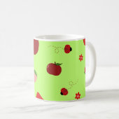 Mug Kawaii Red Fruits Pattern in Lime Green (Devant droit)