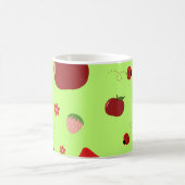 Mug Kawaii Red Fruits Pattern in Lime Green (Centre)