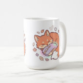 Mug Kawaii Renard de jeu endormi (Devant droit)