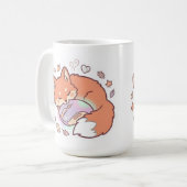 Mug Kawaii Renard de jeu endormi (Devant gauche)