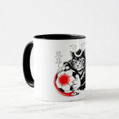 Mug Kawaii Samurai Cat Soccer Gift for Anime Fans  (Devant gauche)