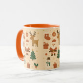 Mug Kawaii Santa & Reindeer – Festive Christmas (Devant gauche)