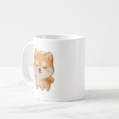 Mug Kawaii Smiling Cartoon Style Shiba Inu (Devant gauche)