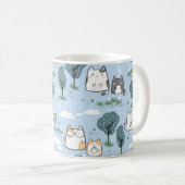 Mug Kawaii Spring Chats Motif de la nature (Devant droit)