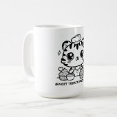 Mug Kawaii Tiger Baker Personnalisé | Cute Cupcake (Devant gauche)