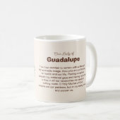 Mug Kawaii Virgin of Guadalupe with flower and prayer (Devant droit)