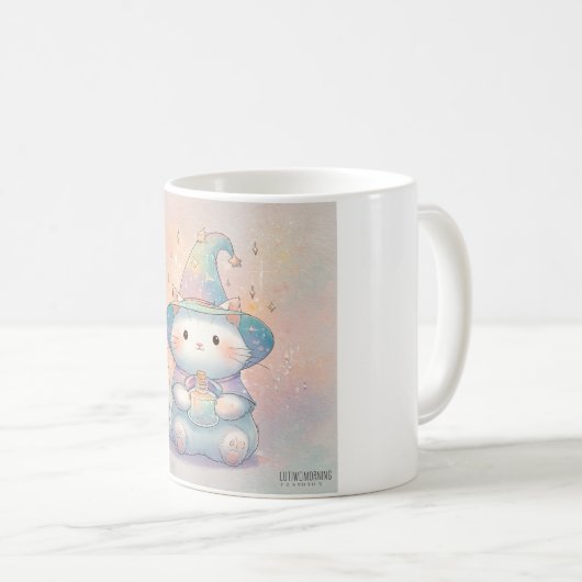 Mug Kawaii Wizard Cat with Magic Potion | Whimsical Wa (Devant droit)