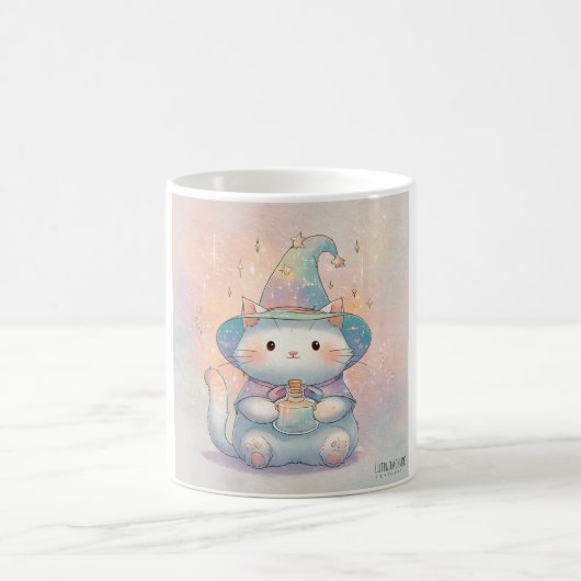 Mug Kawaii Wizard Cat with Magic Potion | Whimsical Wa (Centre)