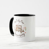 Mug Kawaii Woodland Owls Romantic Anniversary Gift Cof (Devant gauche)