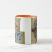 Mug kawanabe kyosai, Tanuki and monster cat (Centre)