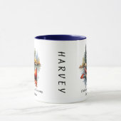 Mug Kayak Aquarelle Sur Le Lac  (Centre)