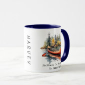Mug Kayak Aquarelle Sur Le Lac  (Devant droit)