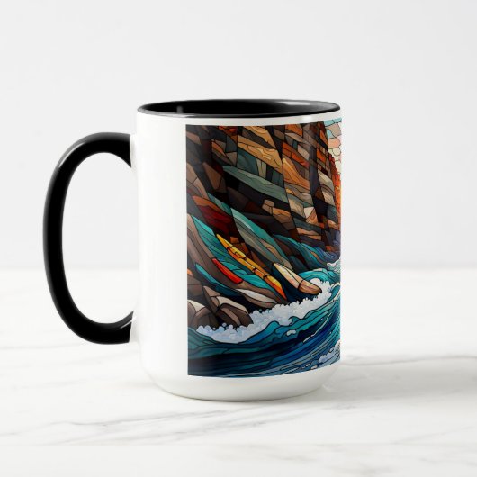 Mug Kayak de mer blanc en canyon (Gauche)