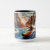 Mug Kayak de mer blanc en canyon (Centre)
