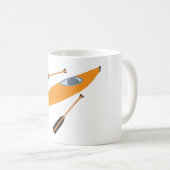 Mug Kayak orange avec des aviron (Devant droit)