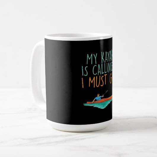 Mug Kayaking Kayak cadeau (Devant gauche)