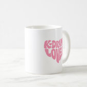 Mug Kdrama Lover Simple Minimal Pink Heart Typography (Devant droit)
