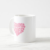 Mug Kdrama Lover Simple Minimal Pink Heart Typography (Devant gauche)