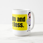 Mug Keep Calm and Ask the Boss – Funny Boss Quote (Devant droit)