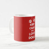 Mug Keep calm and love dogs (Devant gauche)