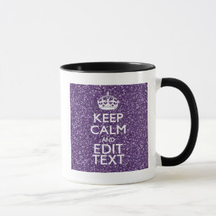 Mug Keep Calm and Purple Mauve
