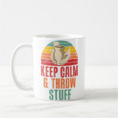 Mug Keep Calm And Throw Stuff Funny Pottery (Gauche)