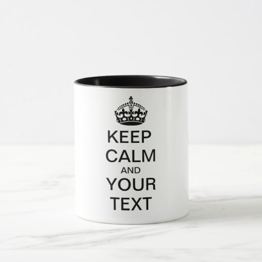 Mug KEEP CALM and YOUR TEXT (Centre)