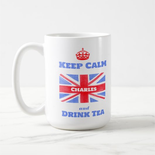 Mug Keep Calm Drink Tea Union Jack British Flag (Gauche)