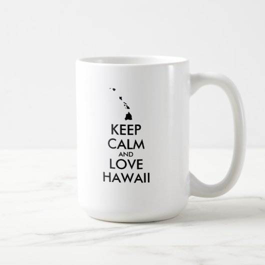 Mug KEEP CALM et LOVE HAWAII personnalisables (Droite)