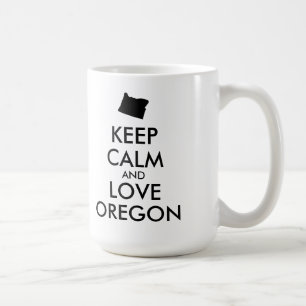 Mug KEEP CALM et LOVE OREGON personnalisables
