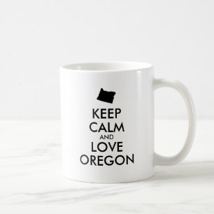 Mug KEEP CALM et LOVE OREGON personnalisables