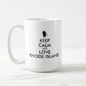 Mug KEEP CALM et LOVE RHODE ISLAND personnalisables (Gauche)