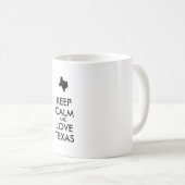 Mug KEEP CALM et LOVE TEXAS personnalisables (Devant droit)