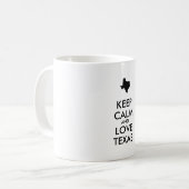 Mug KEEP CALM et LOVE TEXAS personnalisables (Devant gauche)