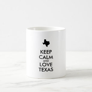 Mug KEEP CALM et LOVE TEXAS personnalisables
