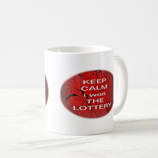 Mug KEEP CALM i a gagné LE LOTTERING (Devant droit)
