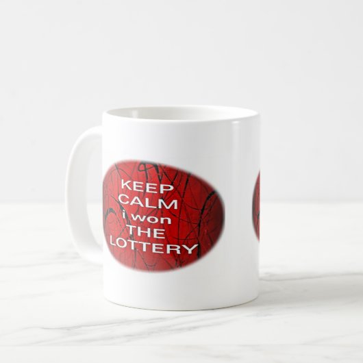 Mug KEEP CALM i a gagné LE LOTTERING (Devant gauche)