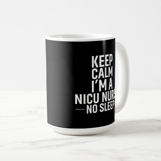 Mug Keep Calm No Sleep – Fierce & Focused (Devant droit)