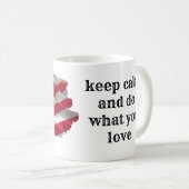 Mug keep calm quote and vibrant american flag (Devant droit)