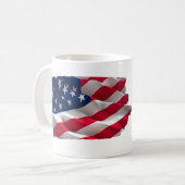 Mug keep calm quote and vibrant american flag (Devant gauche)