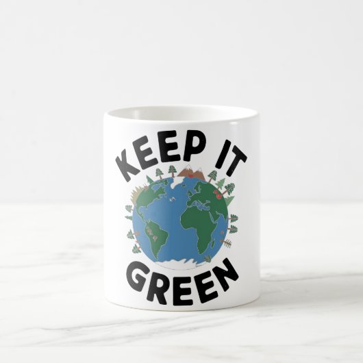 Mug Keep it Green - Nature & Earth Illustration (Centre)