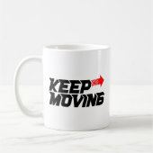 Mug Keep Moving – Powerful Red Motivation Quote Design (Gauche)