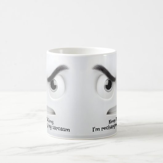 Mug Keep Talking, Add Name Message Expressive Face (Centre)