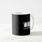 Mug Keep Your Srits High Ghost Smoking Weed Halloween  (Devant droit)