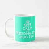Mug KeepCalm vert en bon état attaque le modèle de | (Gauche)