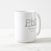 Mug Keepsaké Black Grey Nom Doctorat (Devant droit)