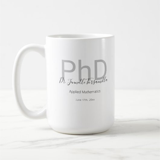 Mug Keepsaké Black Grey Nom Doctorat (Gauche)